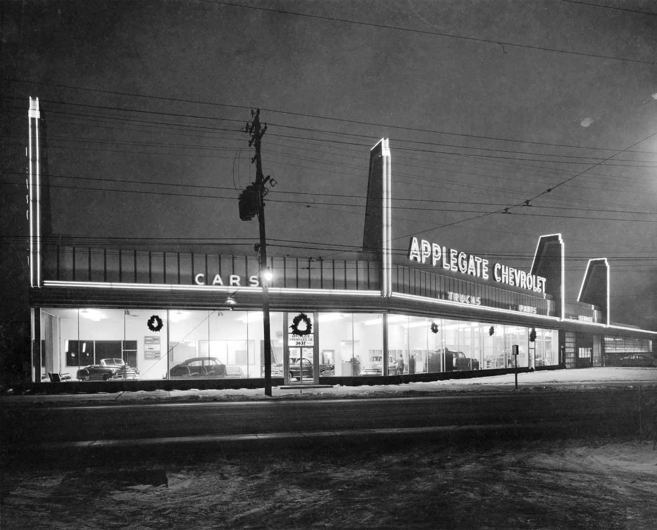 An exterior shot of a Chevrolet dealership