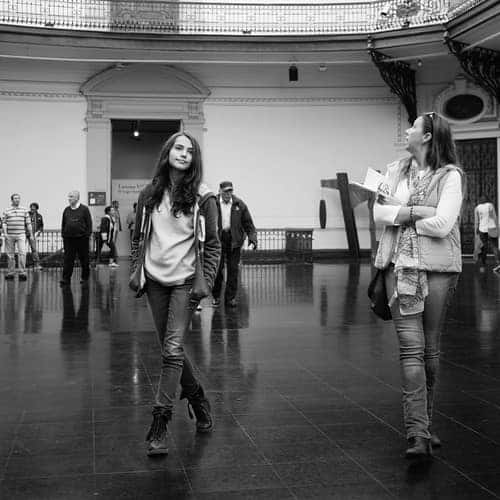 Girl in a Museum