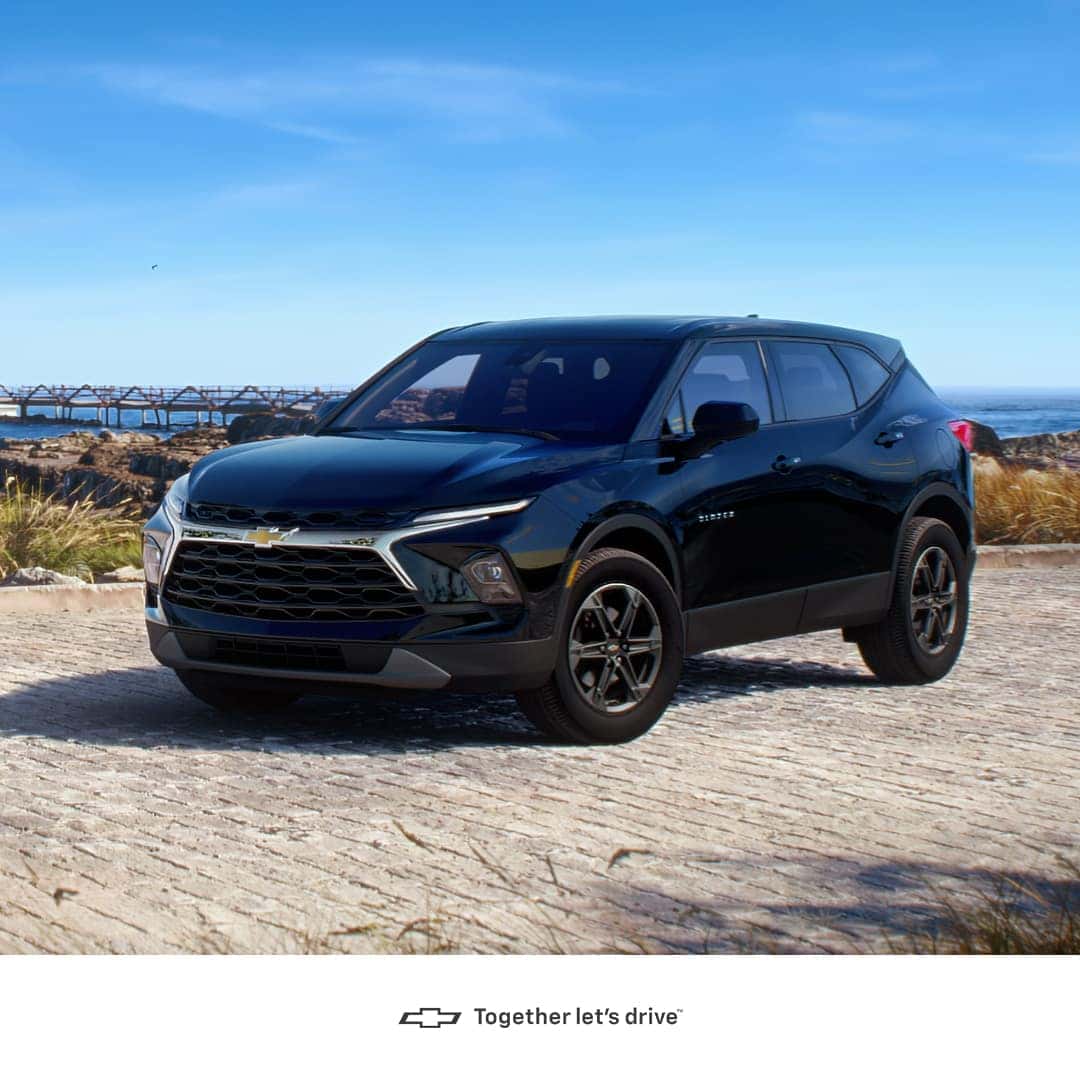 2024 Chevy Blazer parked on a brick road
