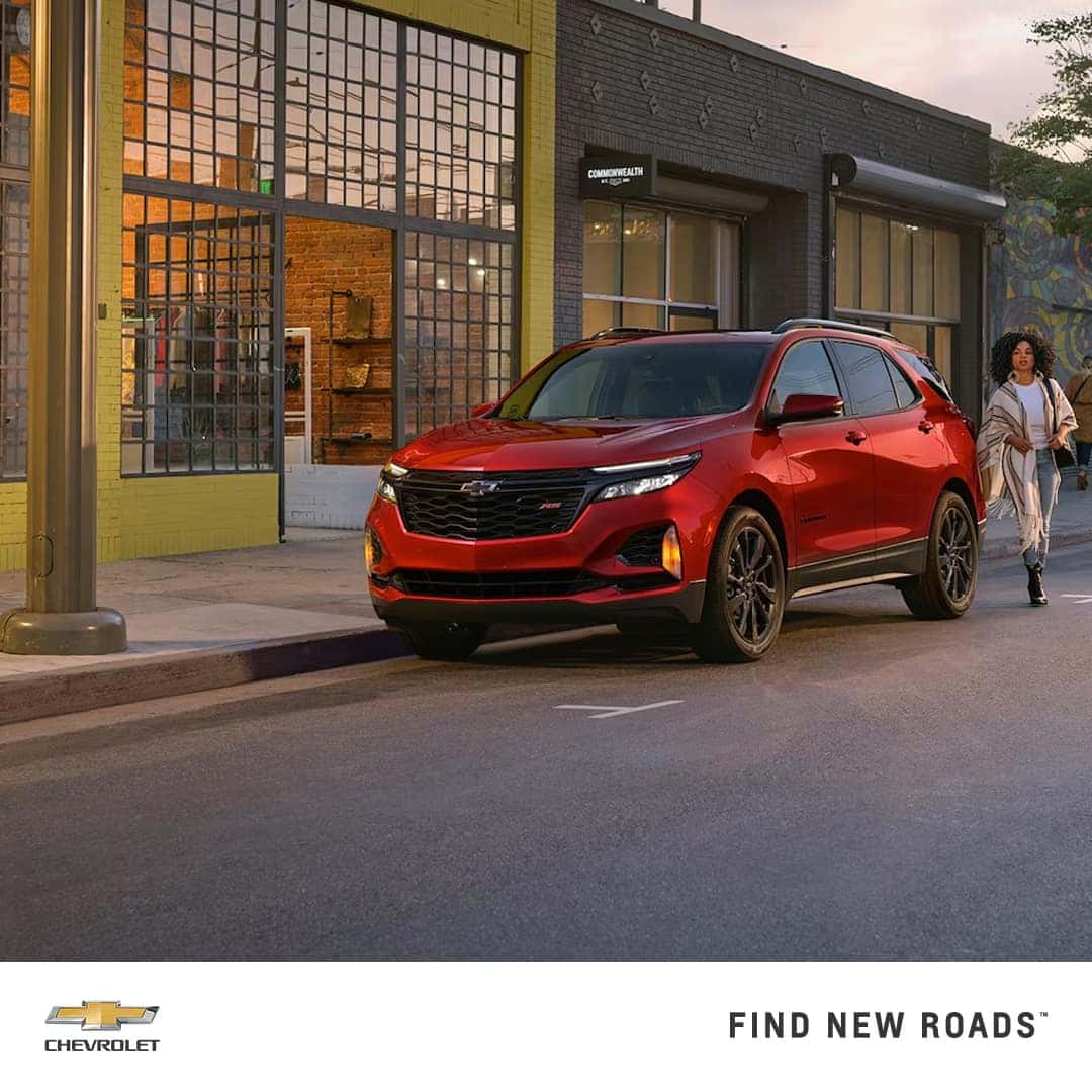 2024 Chevy Equinox parked in front of a building