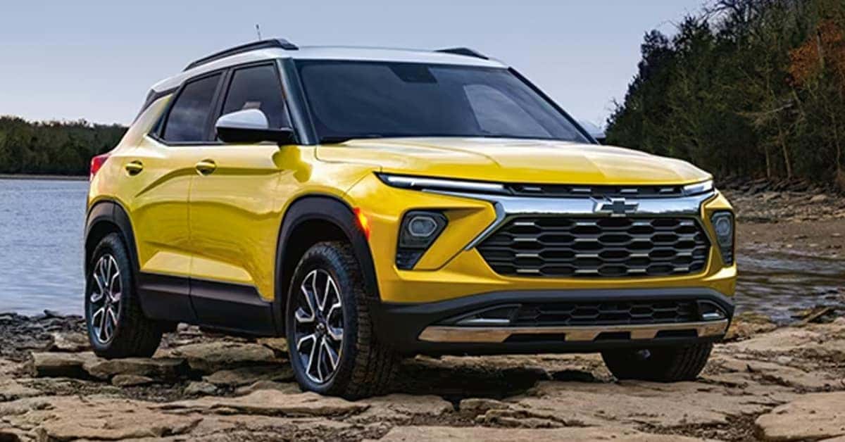 2025 Chevy Traiblazer parked on rocky terrain