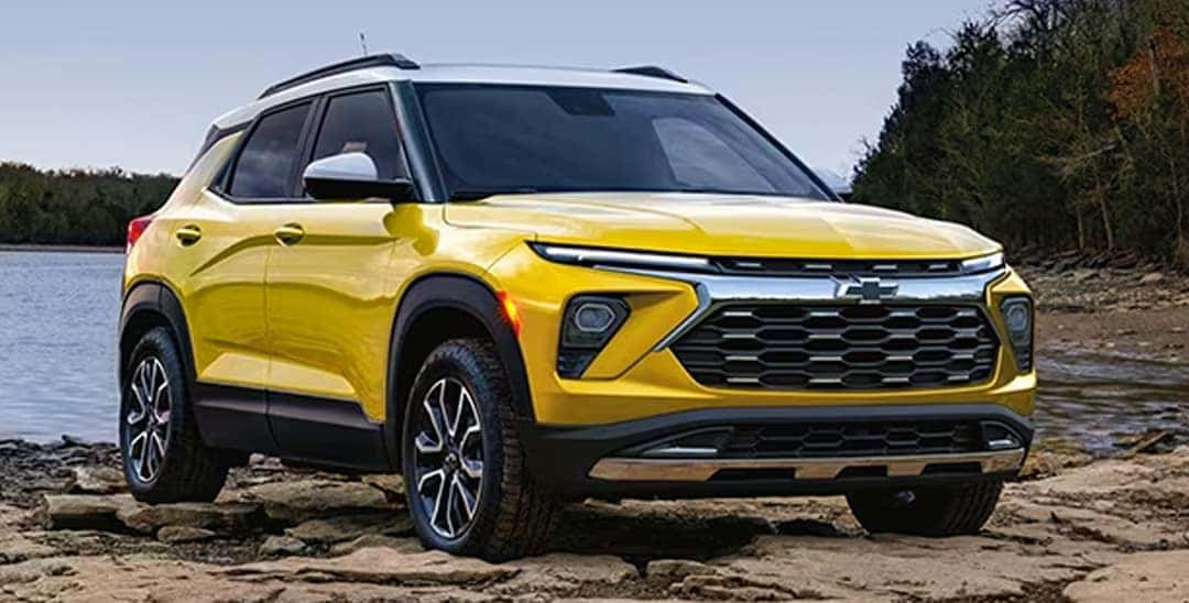2024 Chevy Trailblazer parked on rocky terrain