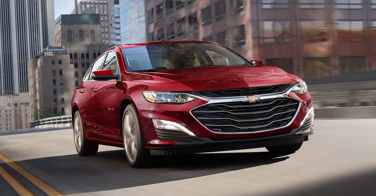 2024 Chevy Malibu driving on the road