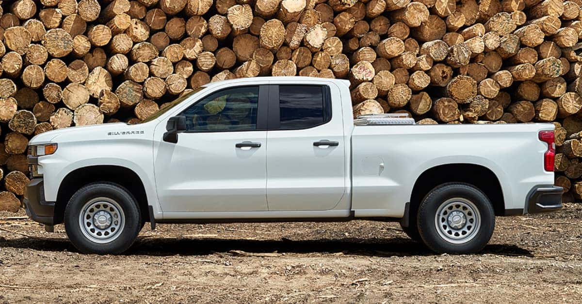 2020-Chevy-Silverado-parked-in-a-lumberyard