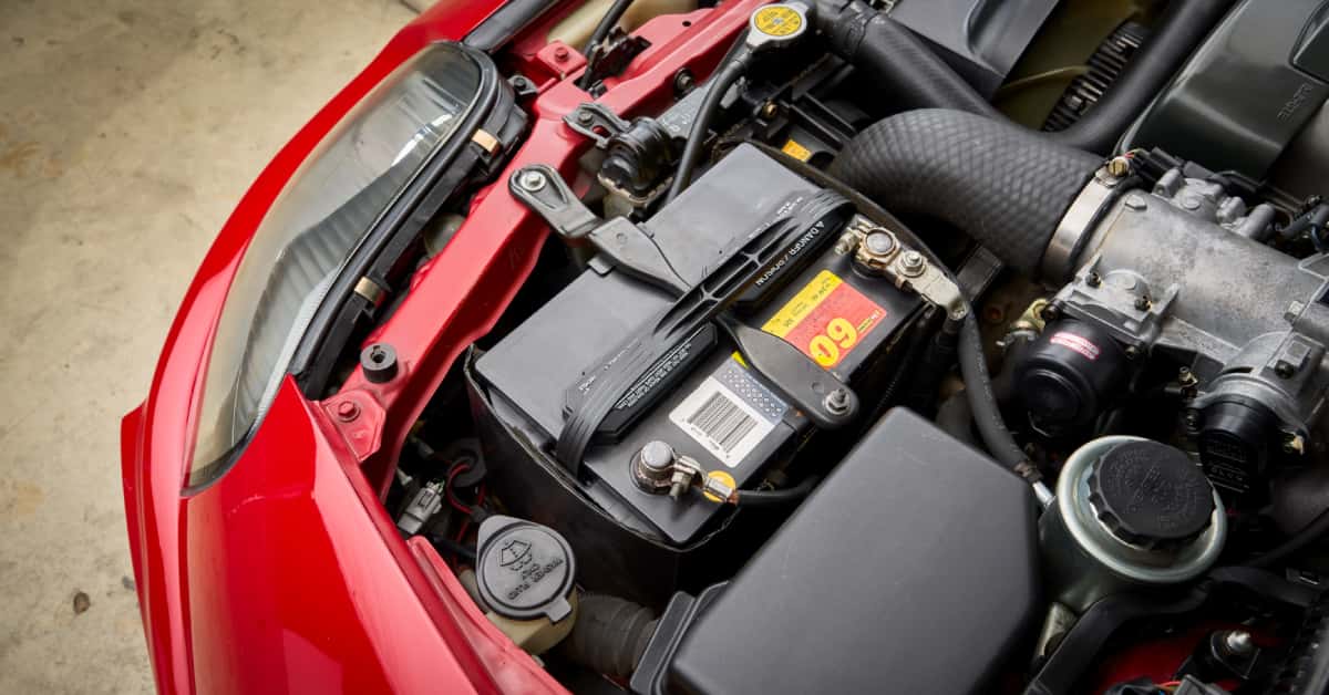 overhead-shot-of-a-car-battery-in-a-vehicle