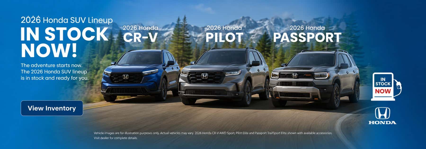 2026 Honda CRV, Pilot , Passport
