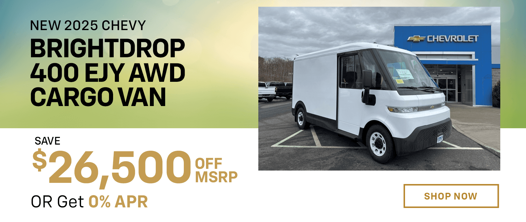 New 2025 Chevrolet BrightDrop 400 EJY AWD Cargo Van
