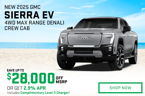 New 2025 GMC Sierra EV 4WD Max Range Denali Crew Cab