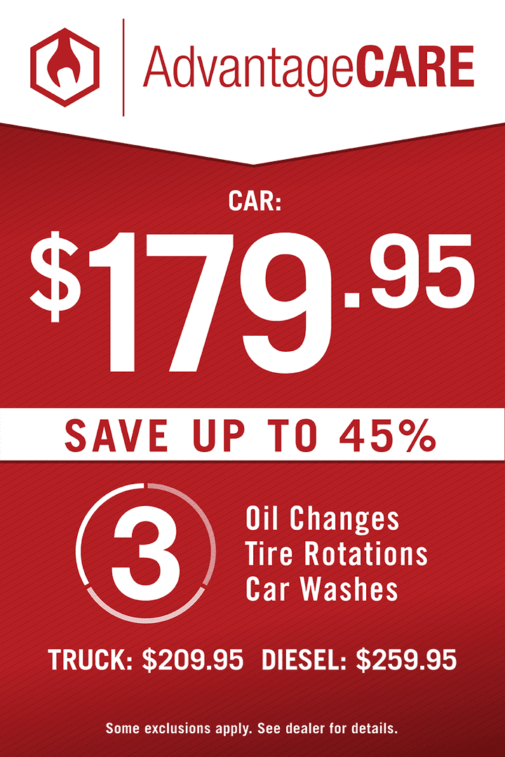 AdvantageCare. Semi-Synthetic $179.95. Save up to 45% on 3 oil changes, tire rotations, and car washes