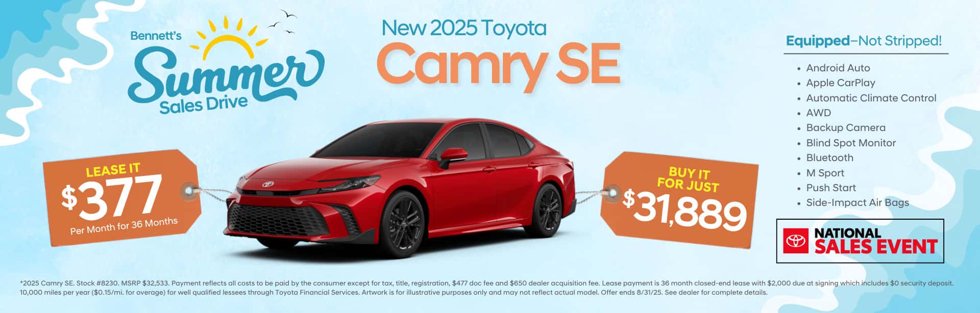 Bennett-Toyota_August-2025-Web-Slider_2025-Camry-SE_1920x614