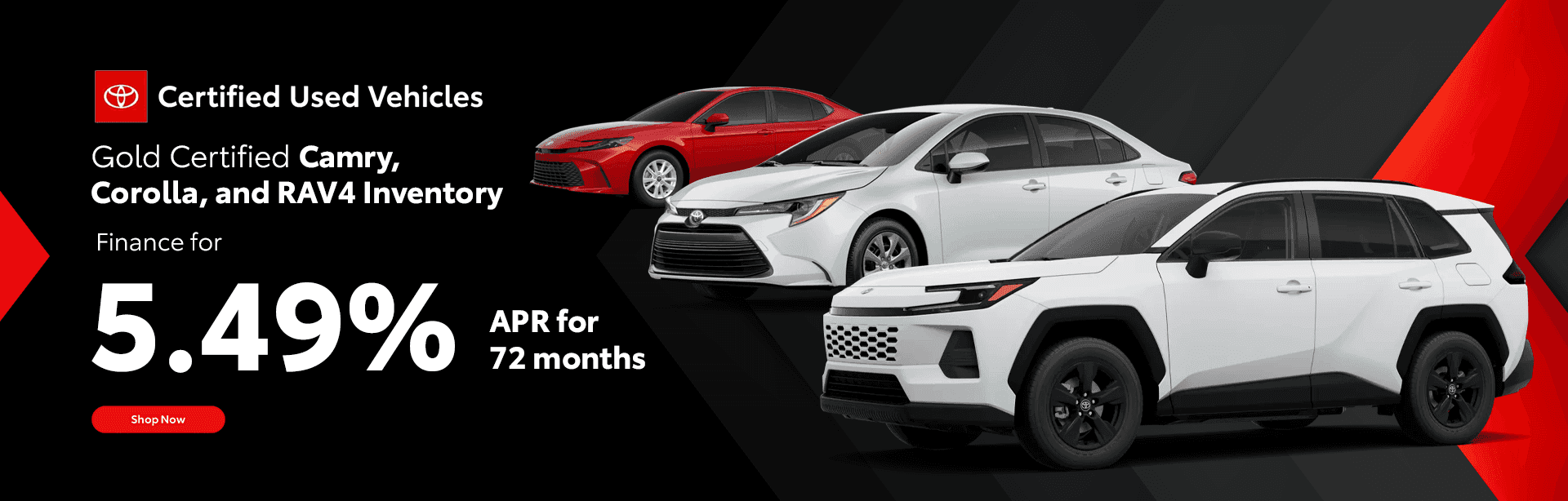 Gold Certified Camry, Corolla, and RAV4 Inventory