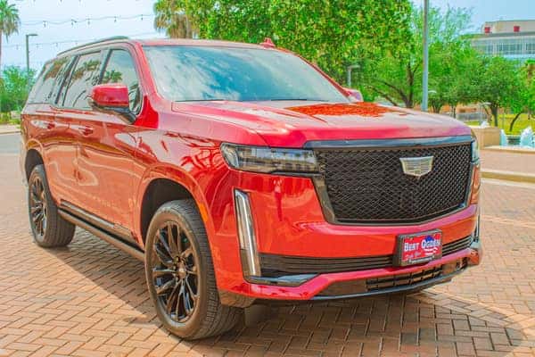2020 CAdillac Escalade head on exterior view