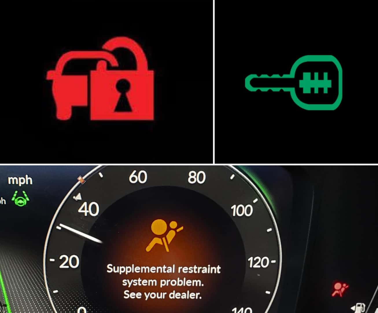 Red Honda CR-V Dashboard Lights Continued