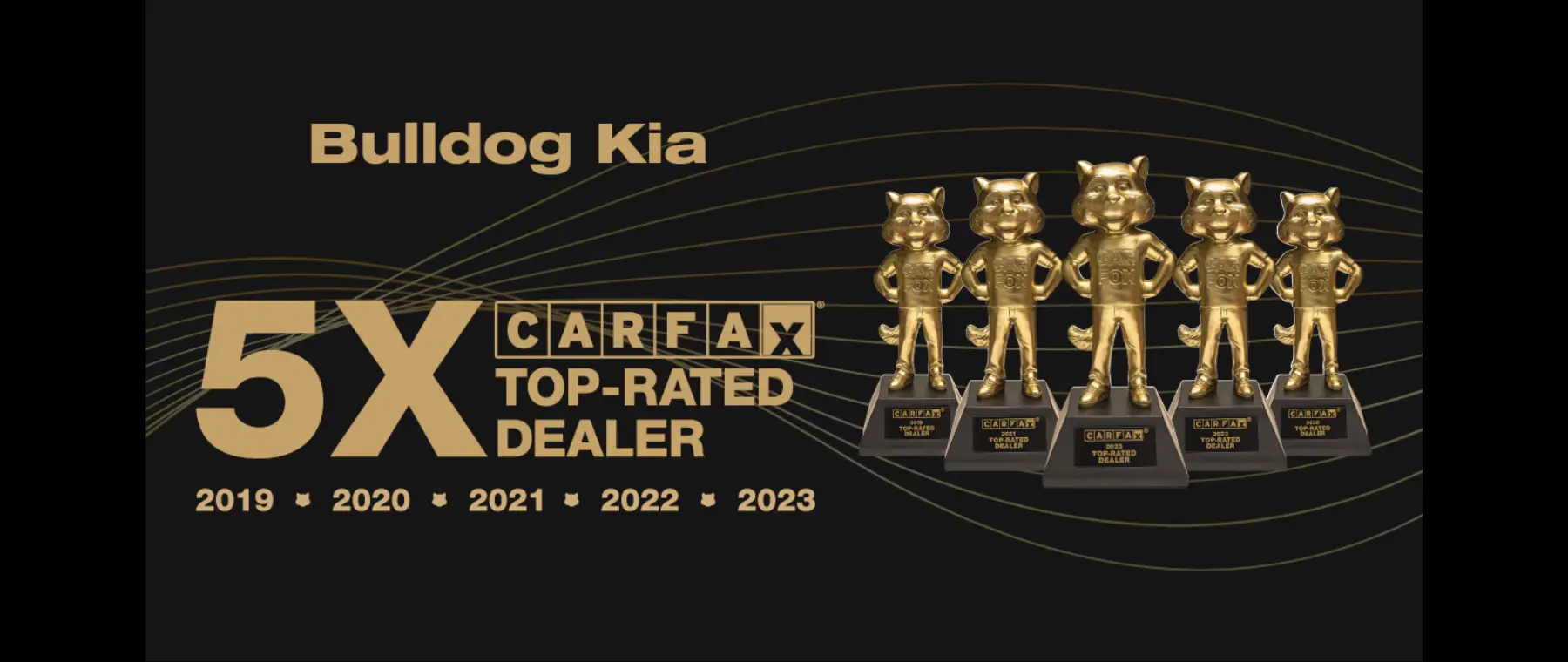 Bulldog Kia CarFax 5X Top Rated Dealer Award 2024