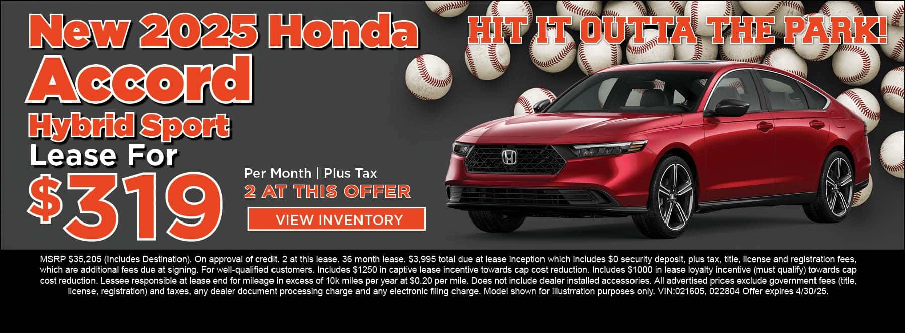 April Accord hybrid Offer
