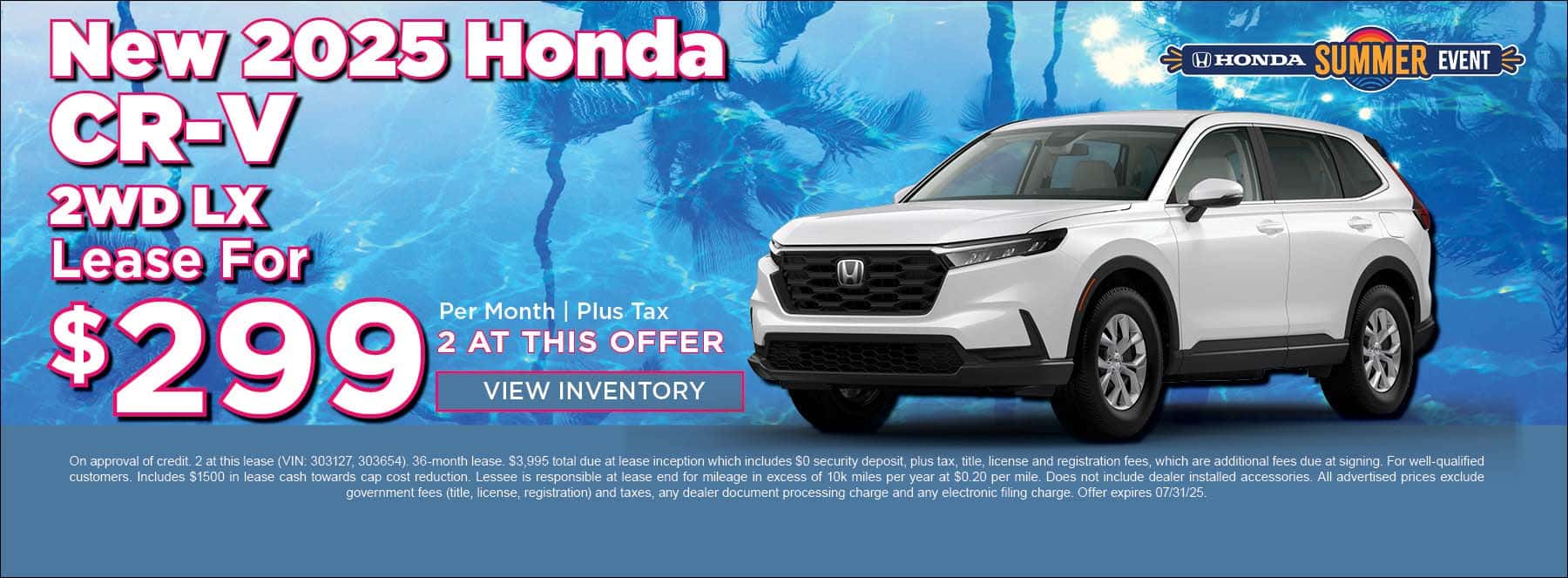 Honda July Offers CR-V