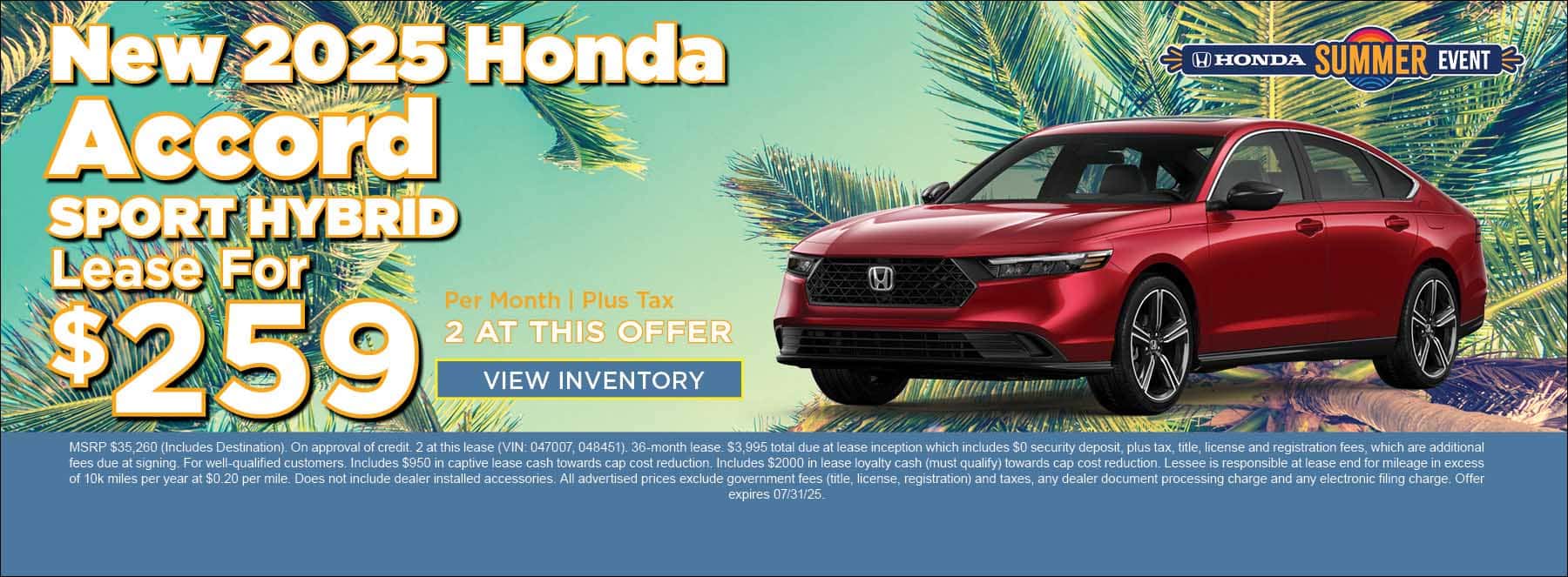 Honda July Offers Afford