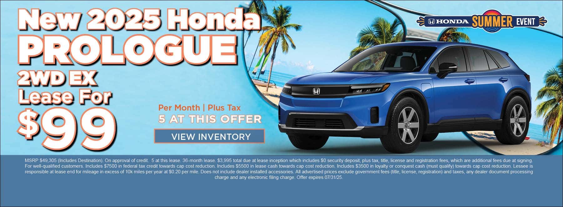 Honda July Offers Prologue