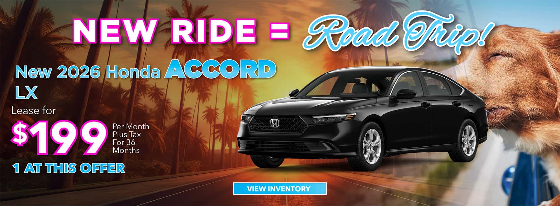 New Ride = Road Trip Accord Offer