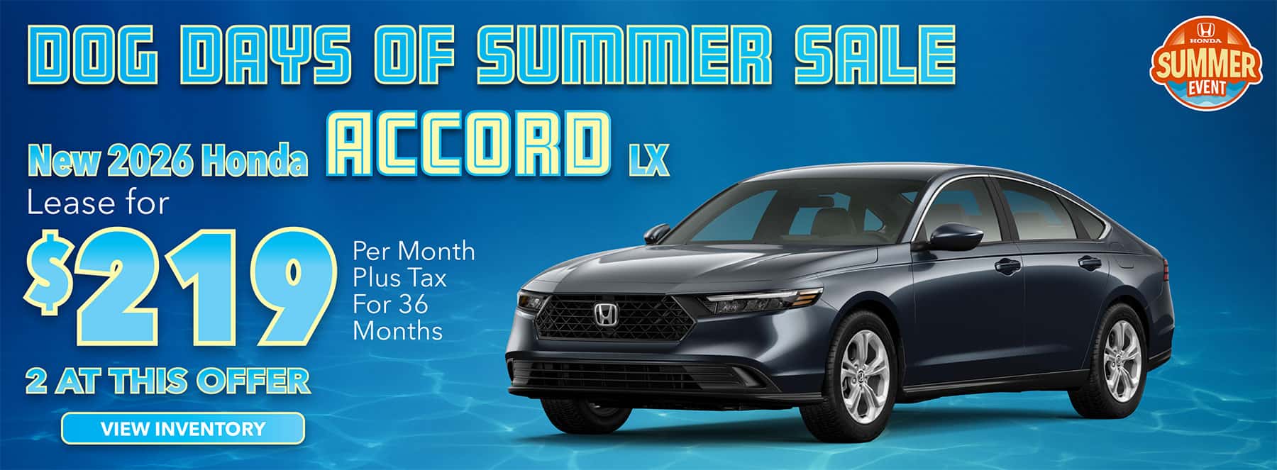 Dog Days Of Summer Accord Offer