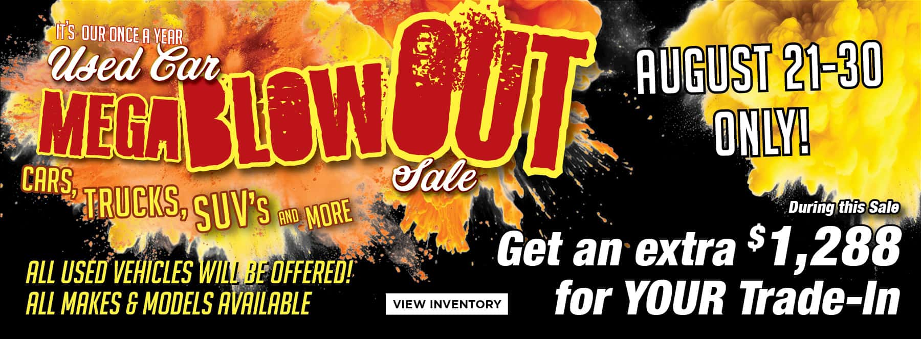 Used Car Mega Blow Out