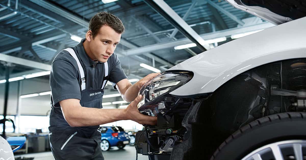 BMW headlight adjustment