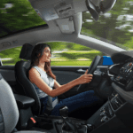 Woman Driving VW Taos