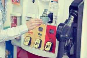 Row of Gas Pumps
