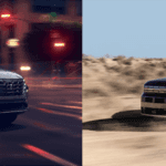 side by side of the 2024 Hyundai Tucson and 2024 Hyundai Santa Fe