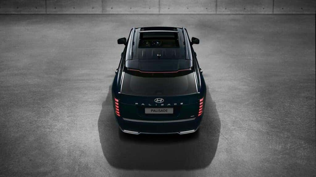 top view of a hyundai palisade with sunroof