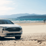 hyundai suv at a beach