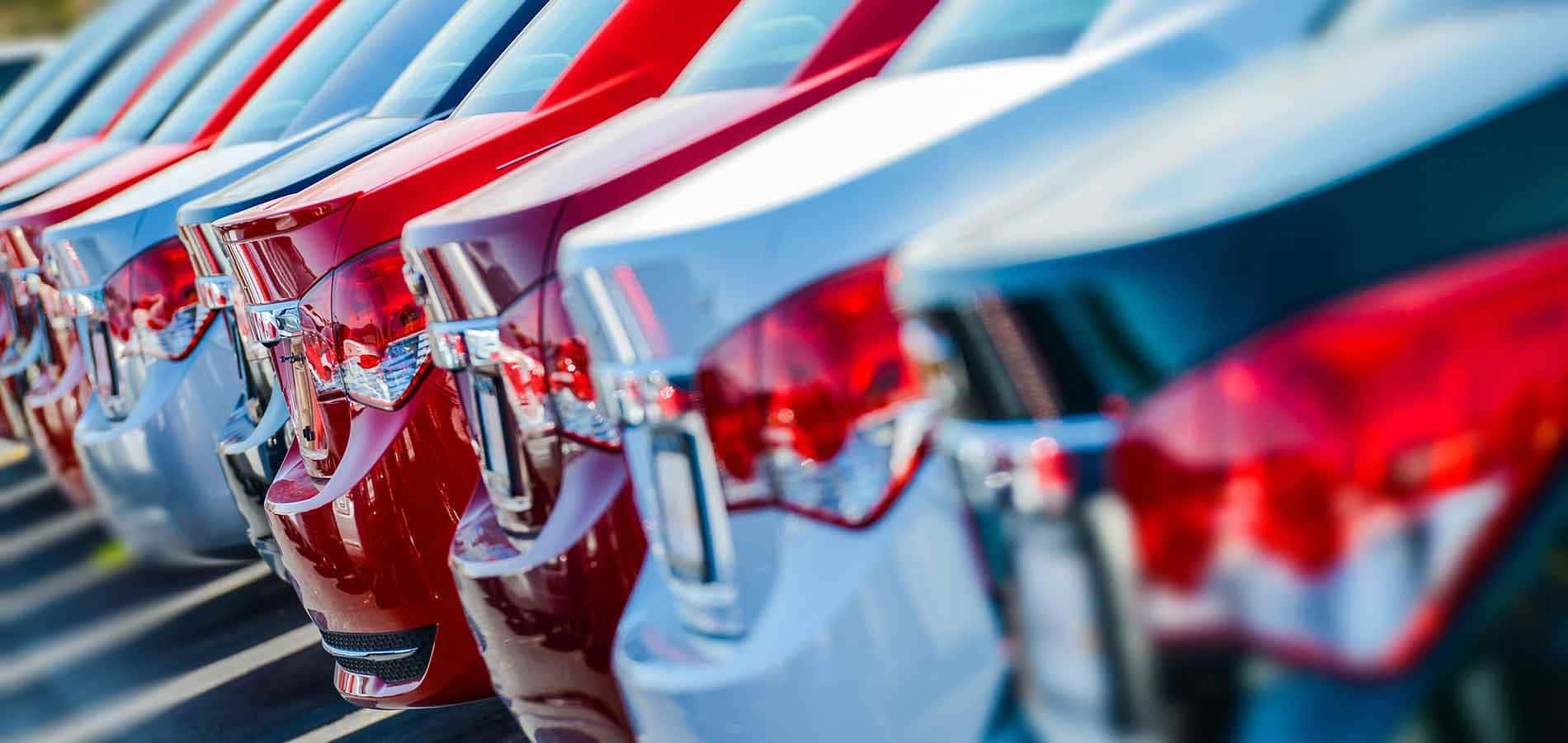 row of cars