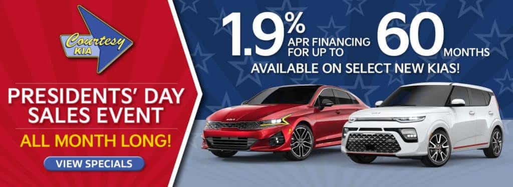 Presidents' Day Sales Event Going on now at Courtesy Kia | Courtesy Kia