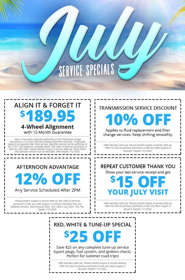 July Service Specials