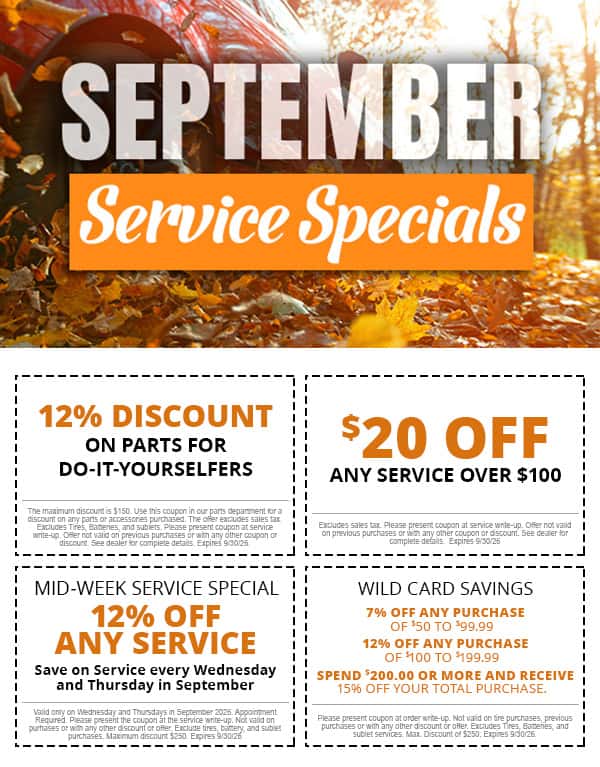 September Service Specials