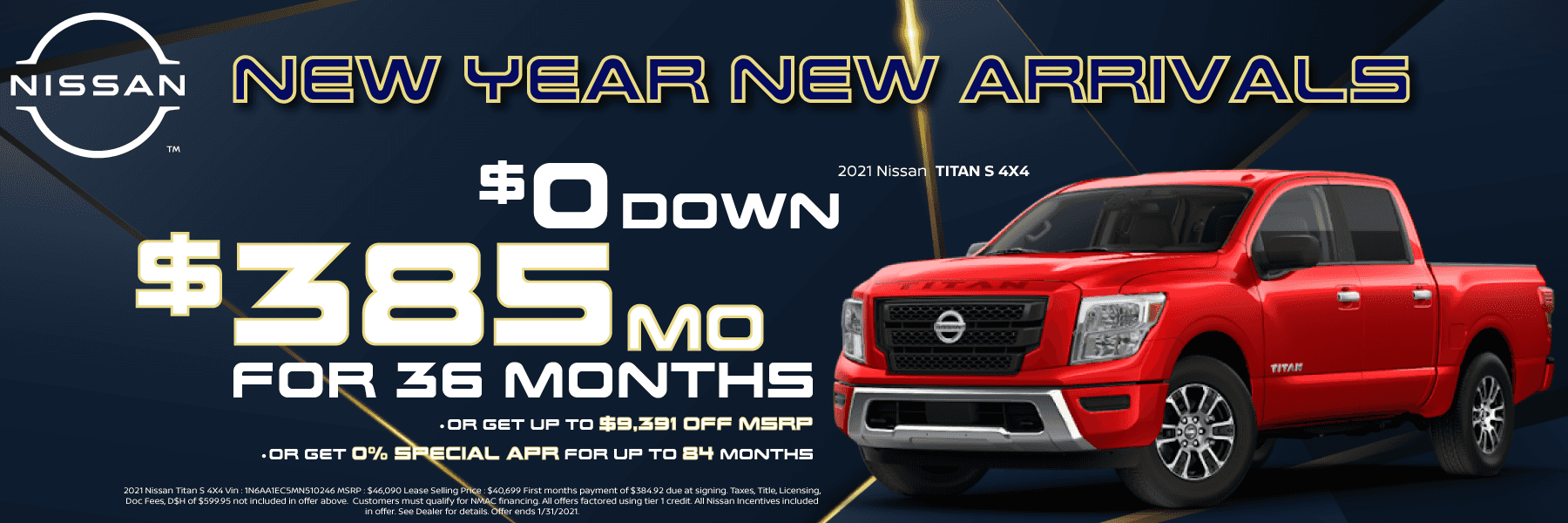 2021 Nissan Titan Lease and Purchase Offers