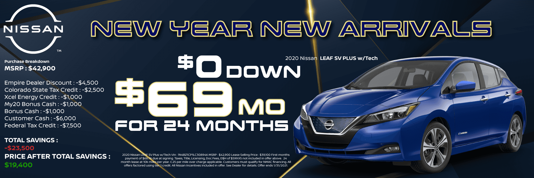 2020 Nissan LEAF SV Plus Best Specials