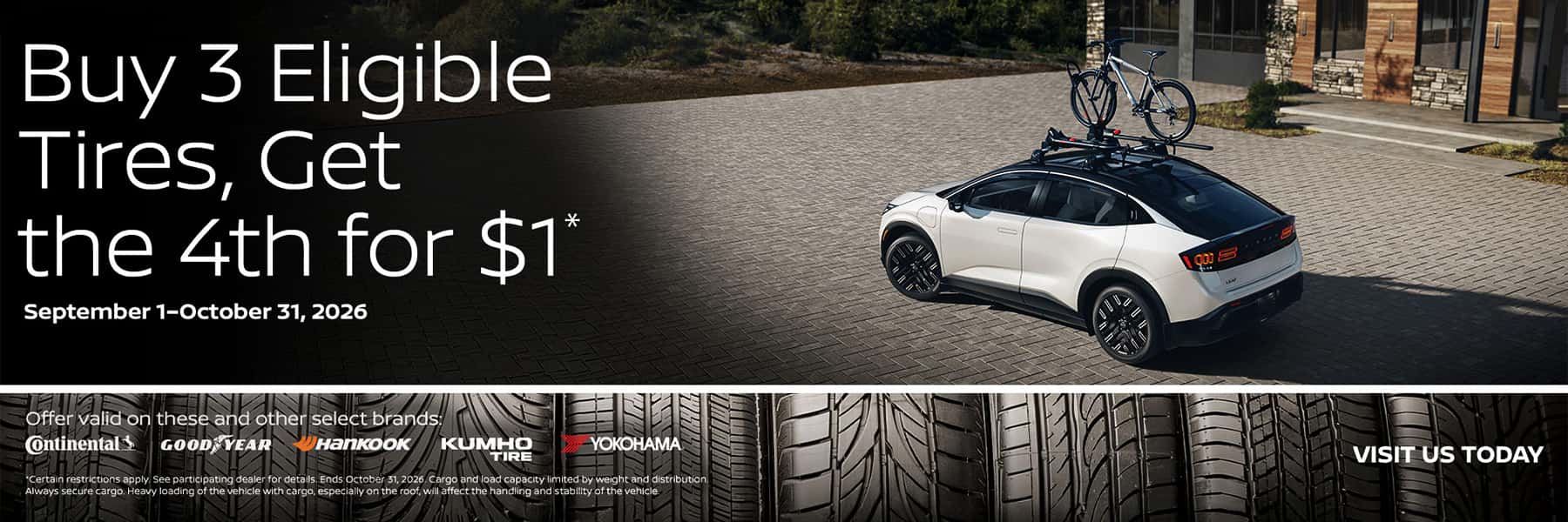 Buy 3 tires get one for $1