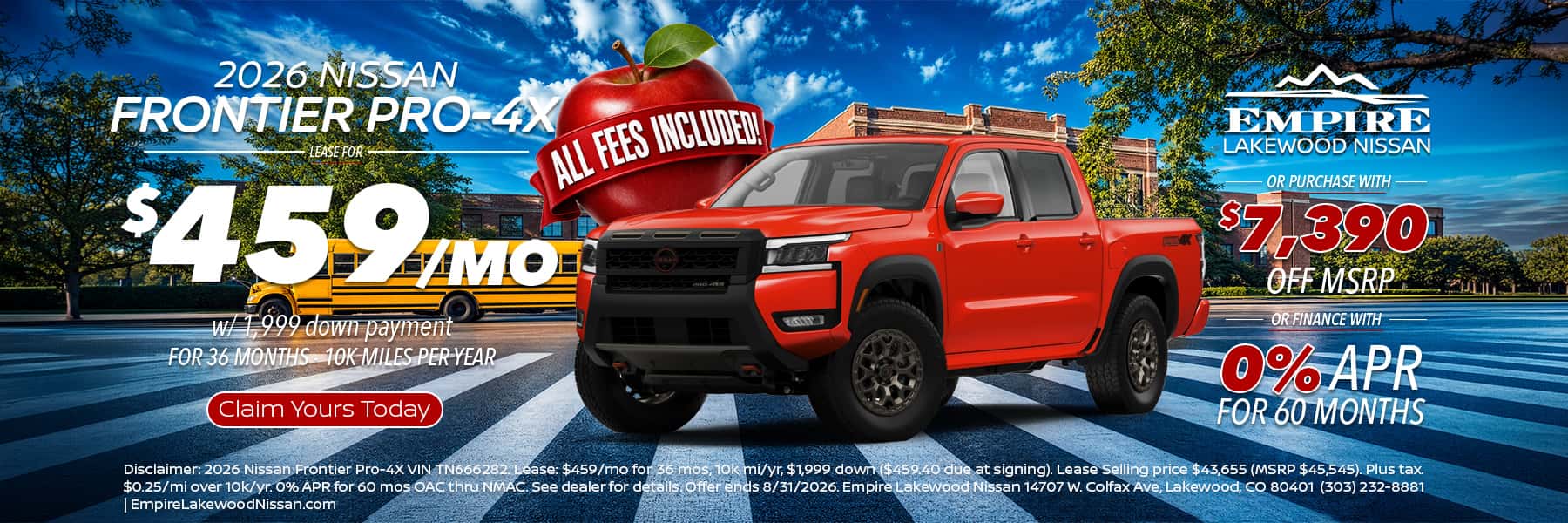 2026 Nissan Frontier Pro-4X for Sale in Denver, CO