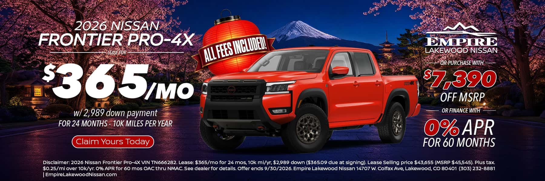 2026 Nissan Frontier Pro-4X