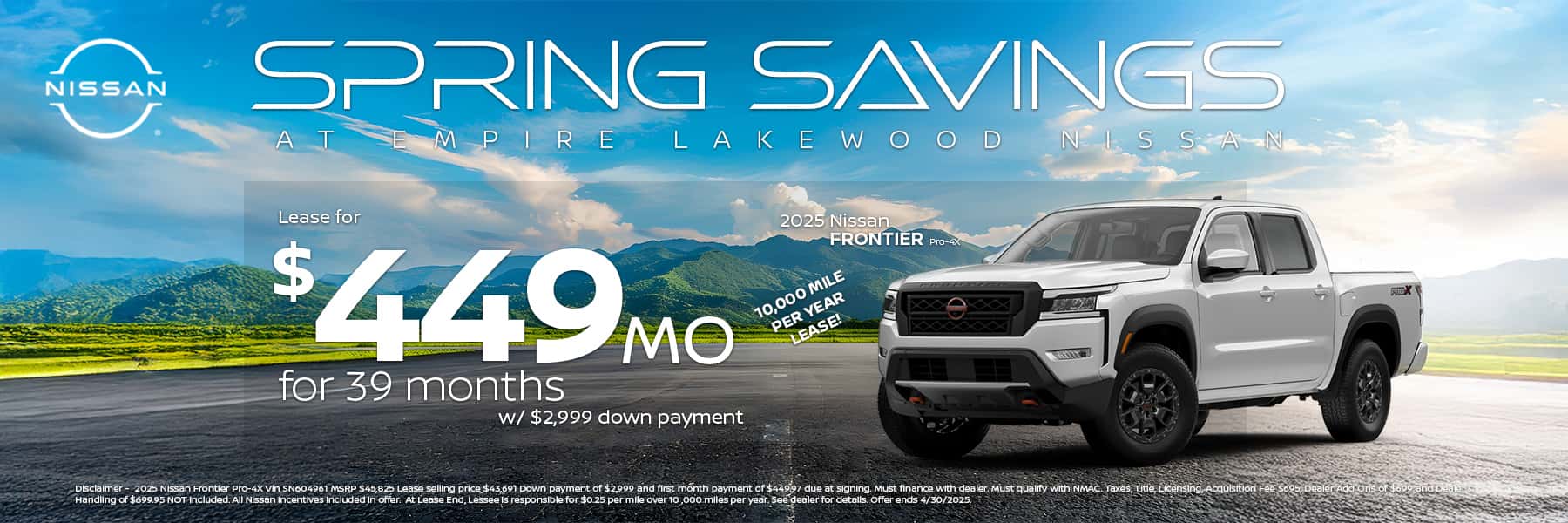 2025 Nissan Frontier Pro-4X for Sale in Denver, CO