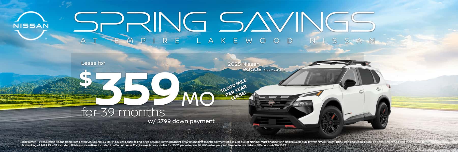 2025 Nissan Rogue Rock Creek for Sale in Denver, CO