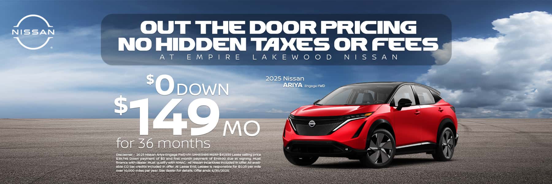 2025 Nissan Ariya Engage FWD for Sale in Denver, CO