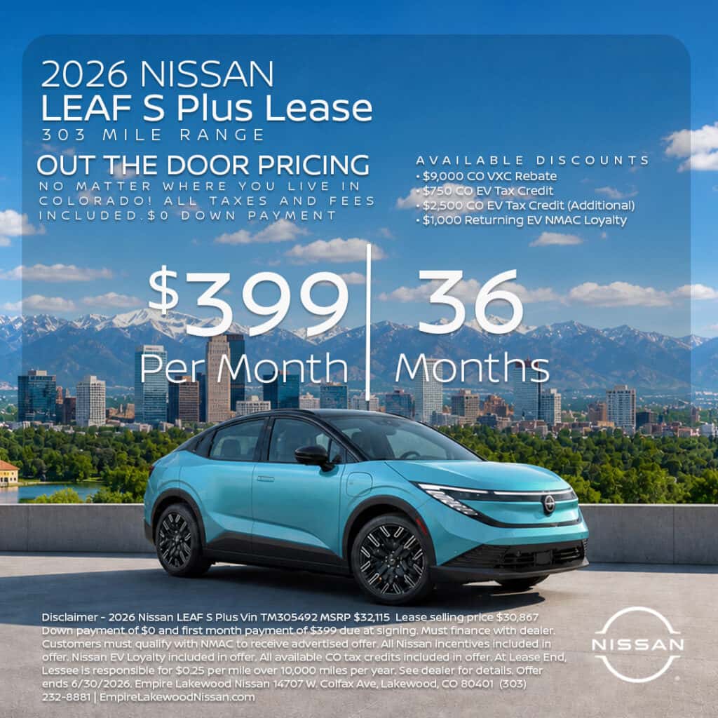 2026 Nissan LEAF S+ Lease Offer.
