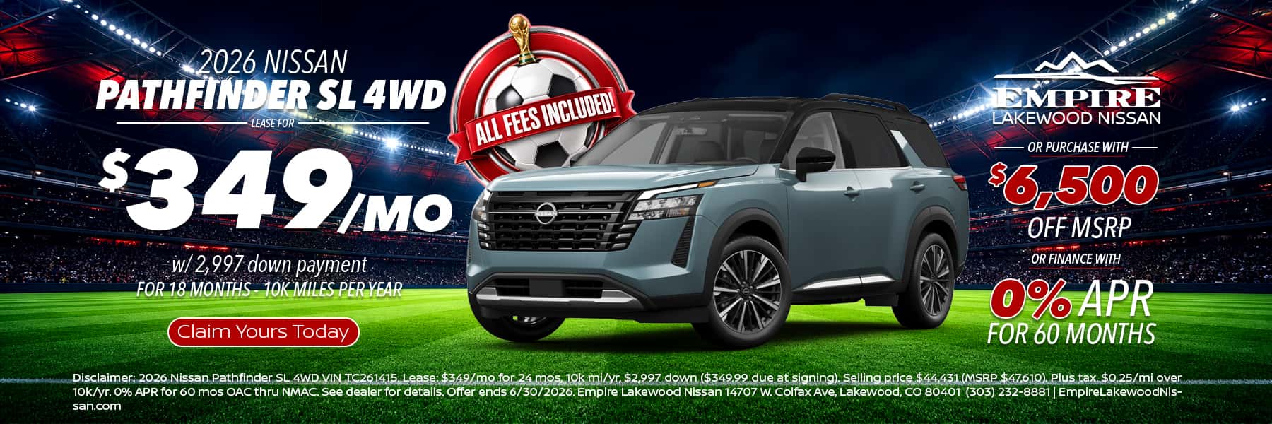 2026 Nissan Pathfinder SL for Sale in Denver, CO
