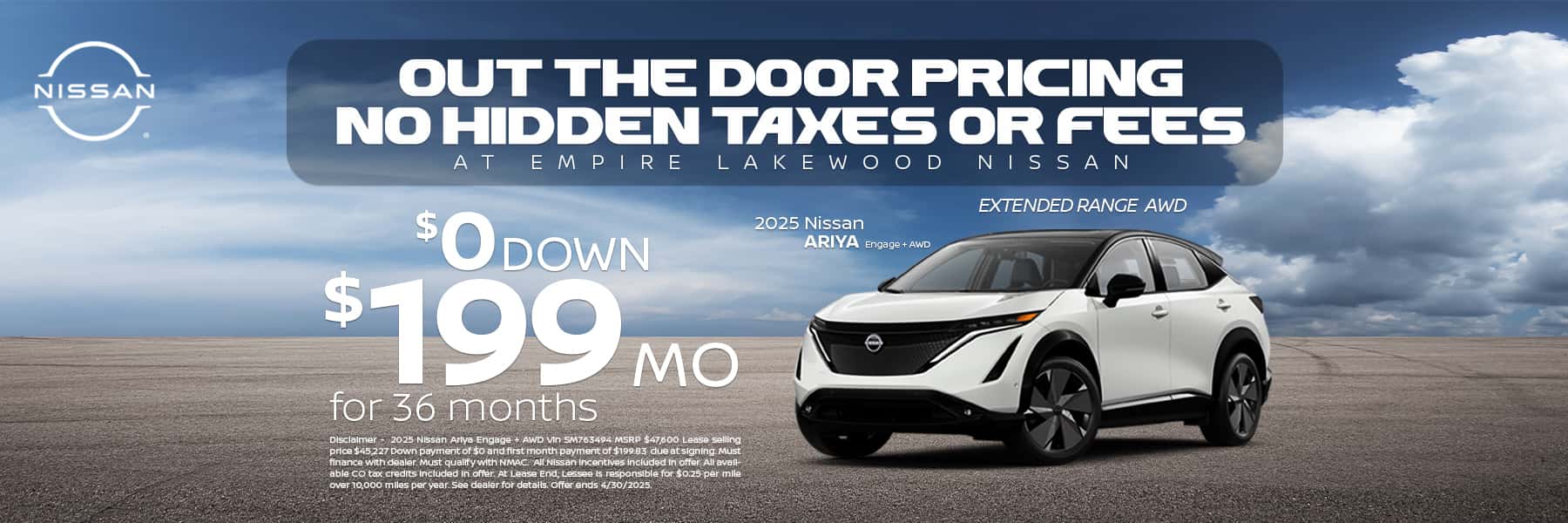 2025 Nissan Ariya Engage + AWD for Sale in Denver, CO