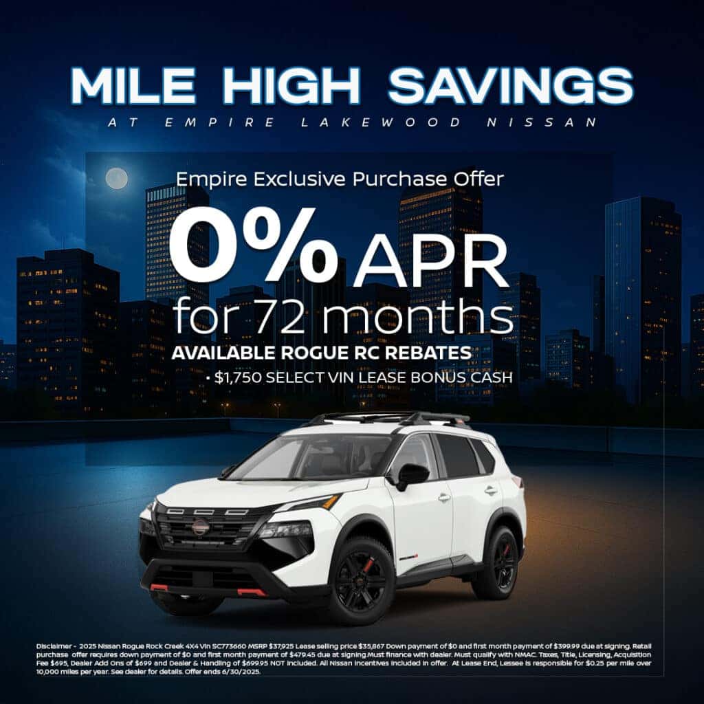New 2025 Nissan Rogue Rock Creek AWD Lease Special