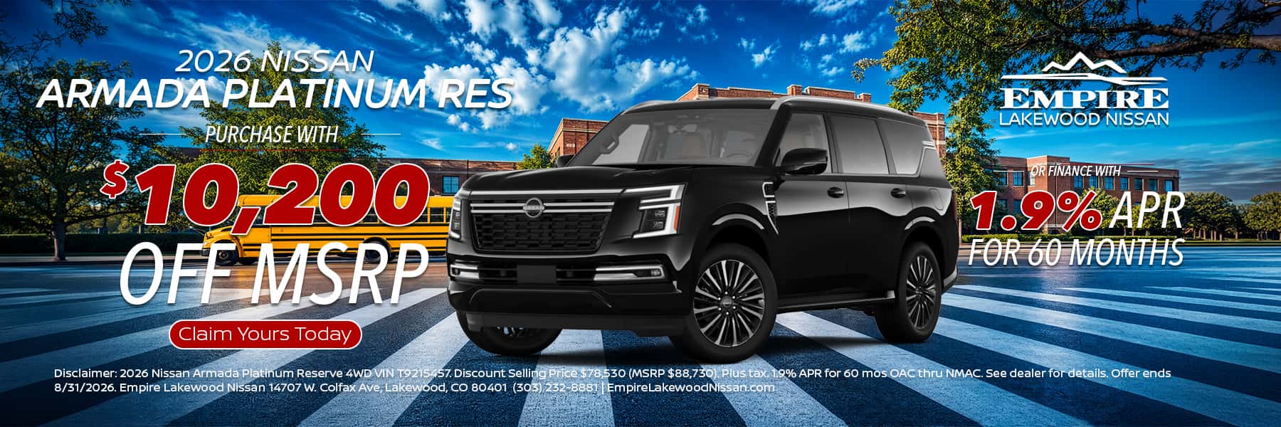 2026 Nissan Armada Platinum Reserve for Sale in Denver, CO