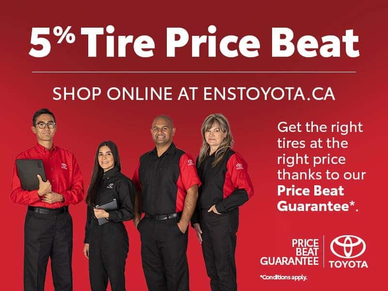 Ens Toyota 5% Price Beat Guarantee on Tires