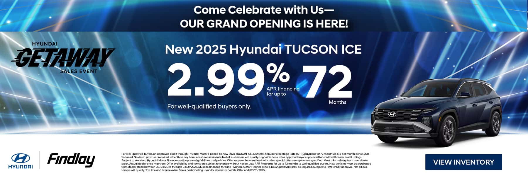 tucson 2.99% APR